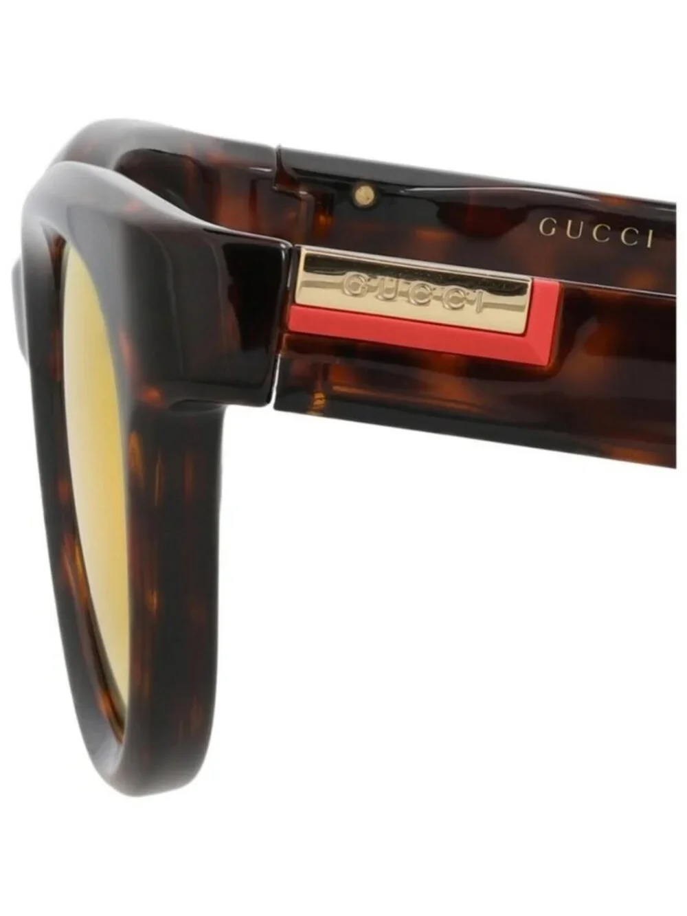 New Gucci Mens Round/Oval Havana Havana Red Fashion Designer Sunglasses
